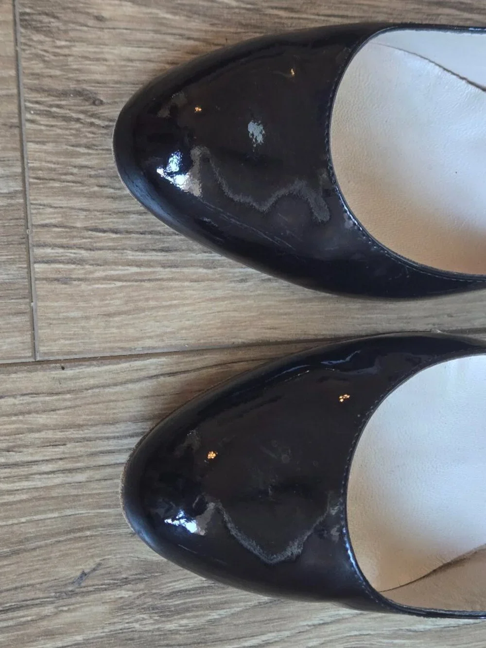 L.K. Bennett Maddox black patent leather espadrille wedge heels